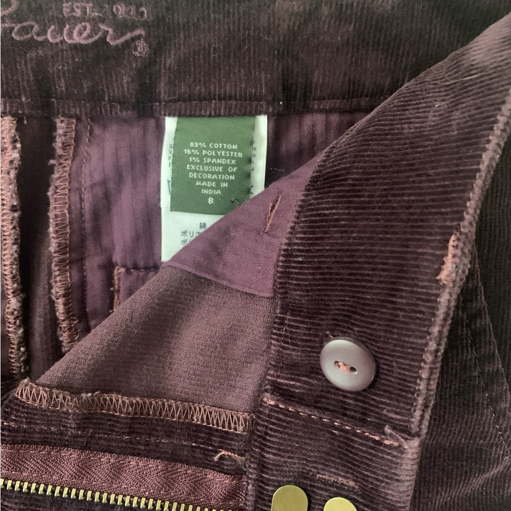 Eddie Bauer Plum Burgundy Corduroy Skirt women’s Size 8 - Picture 5 of 9